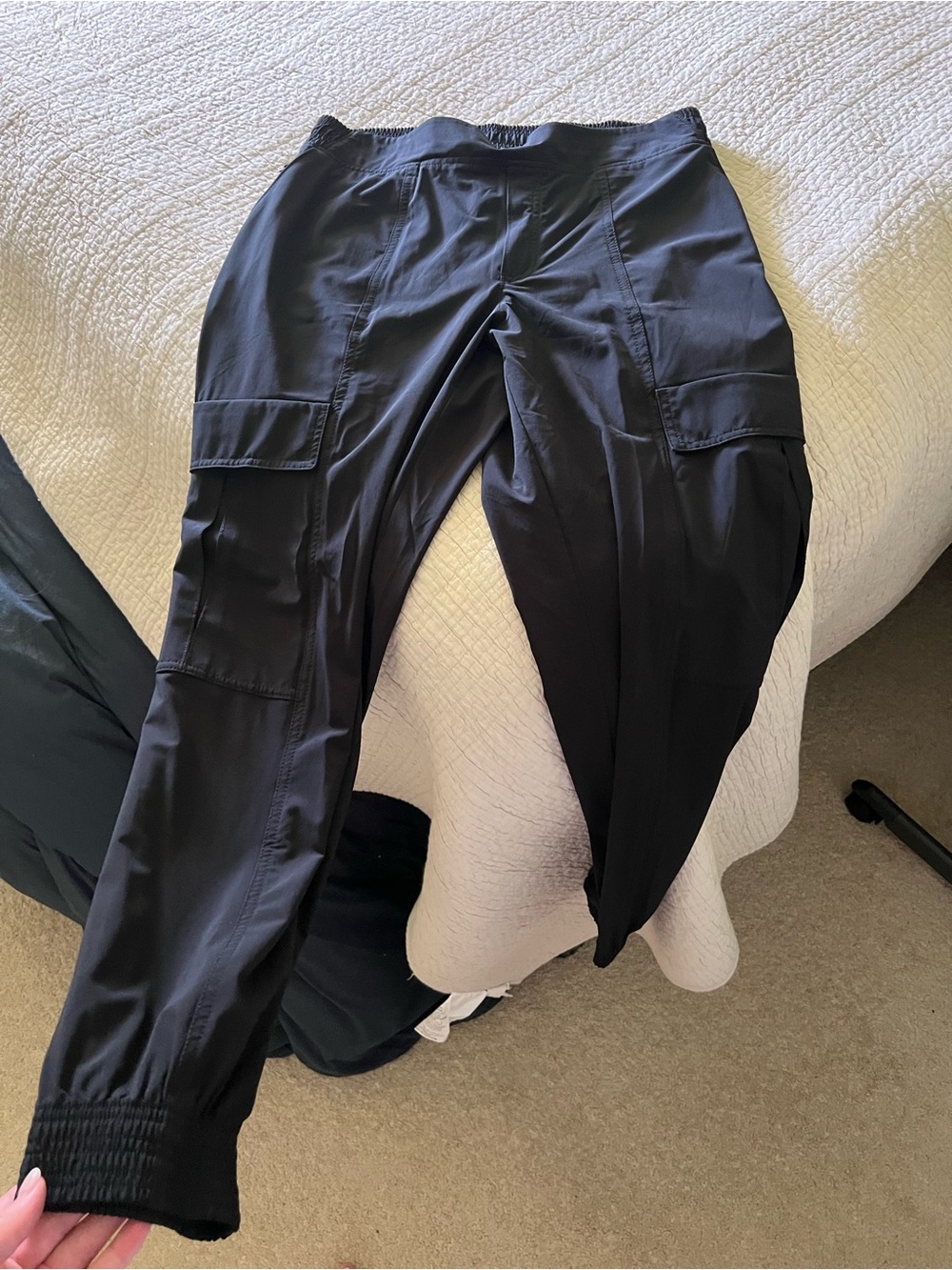 Athleta Black Cargo Joggers